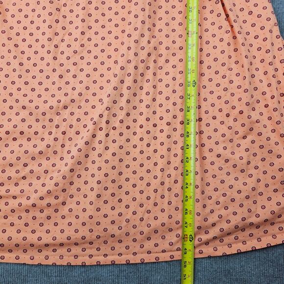 Lands End Dress Womens 3X Peach Faux Wrap Dot Print Summer Cotton Comfort Staple - Picture 5 of 6